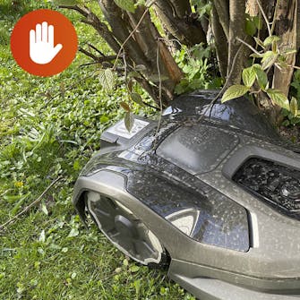 Robotgressklipper uten kantledning test: Driftsstopp Robotgressklipper uten kantledning test: Driftsstopp